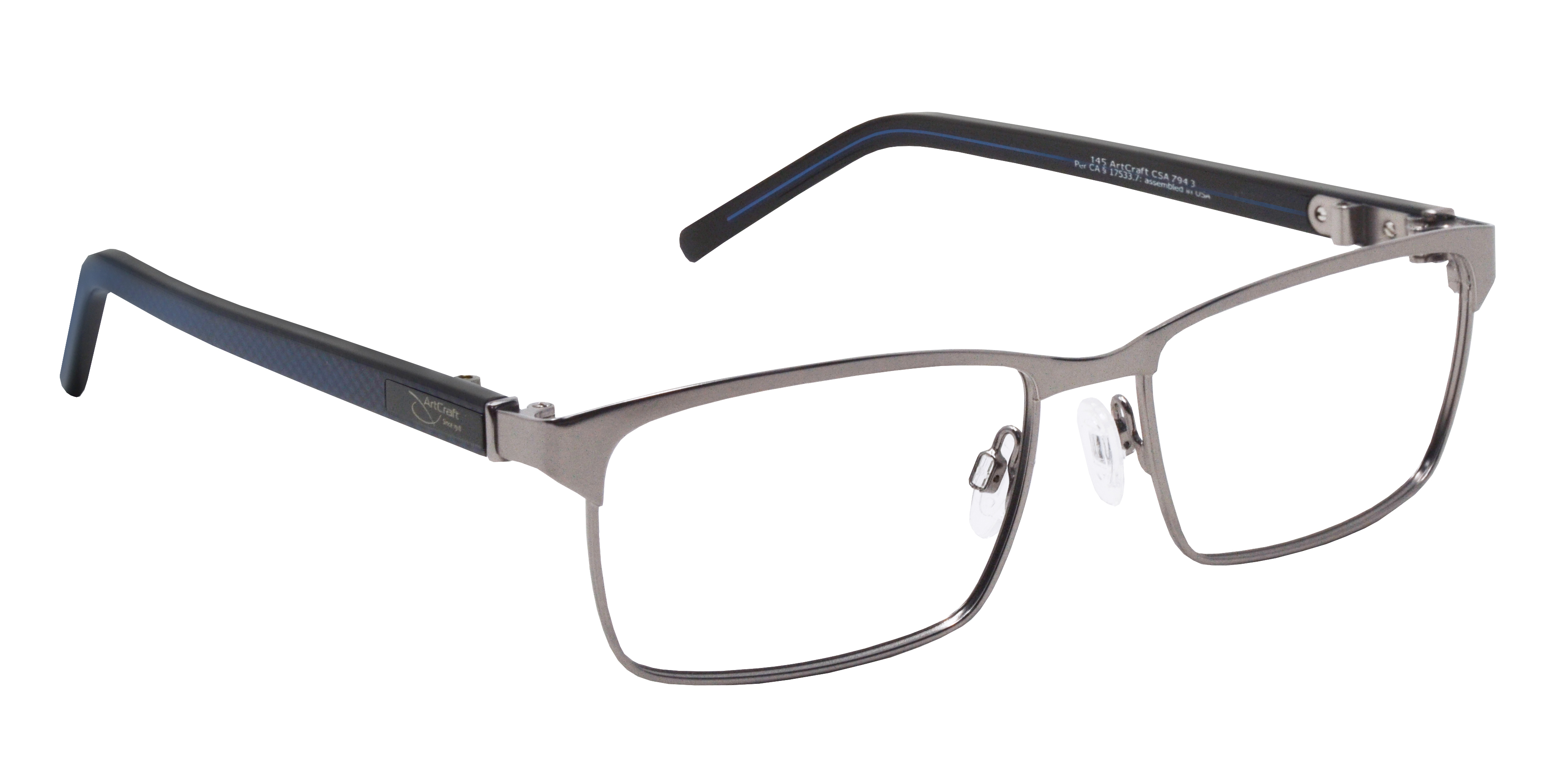 Gunmetal/Blue Temples