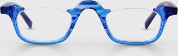 11 - Blue Crystal w/Blue and Purple Pattern Lamination Front with Blue and Purple Pattern Temples