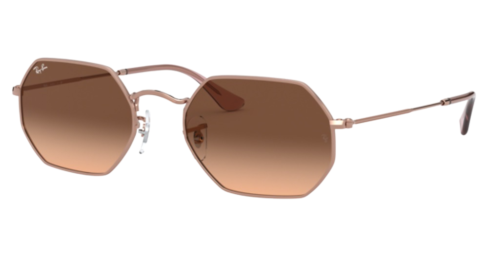 Ray-Ban RB3556N OCTAGONAL irregular sunglasses in Copper/Pink Gradient Brown