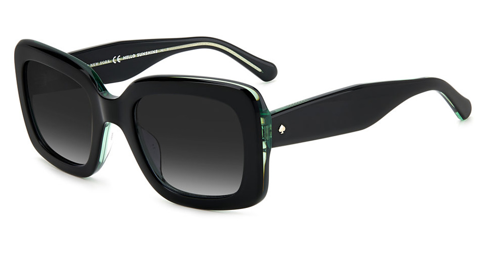 Kate Spade BELLAMY/S/US rectangle sunglasses in Black/Dark Grey Shaded