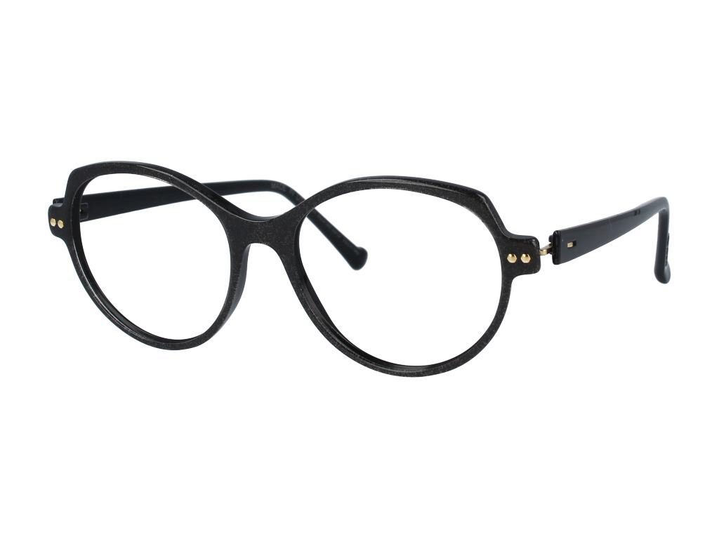 iGreen IGV04.84 round eyeglasses in Sparkle Black/Shiny Black