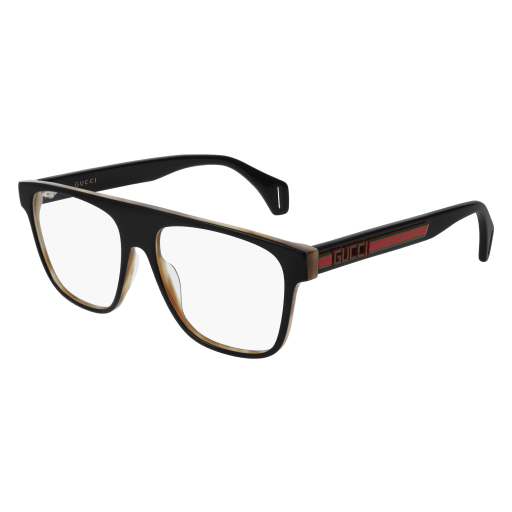 Gucci GG0465O square eyeglasses in Black Black Transparent
