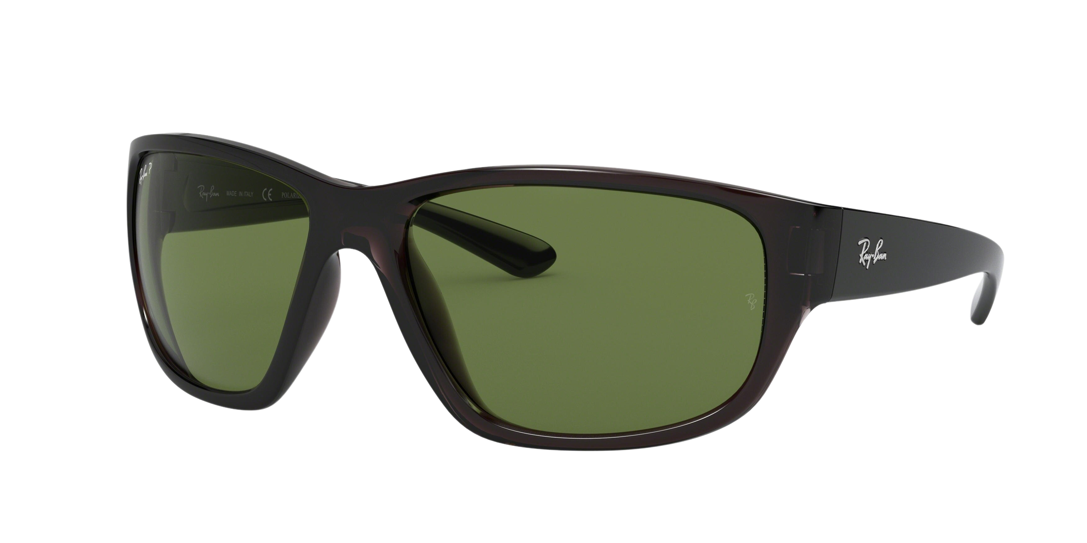 Ray-Ban RB4300 square sunglasses in Ttrasparent Grey