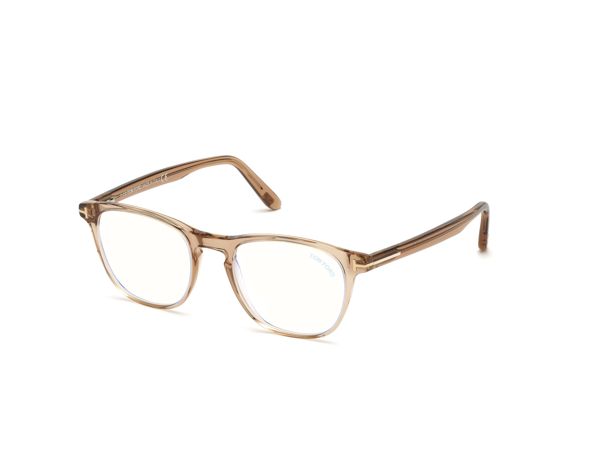 Shiny Rose Champagne/ Blue Block Lenses