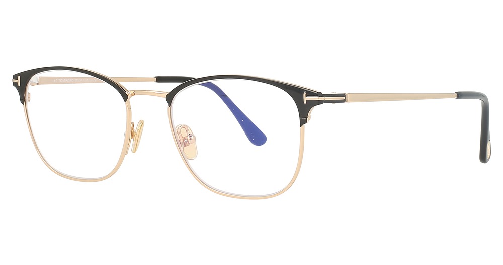 Tom Ford FT5750-B square eyeglasses in Shiny Black