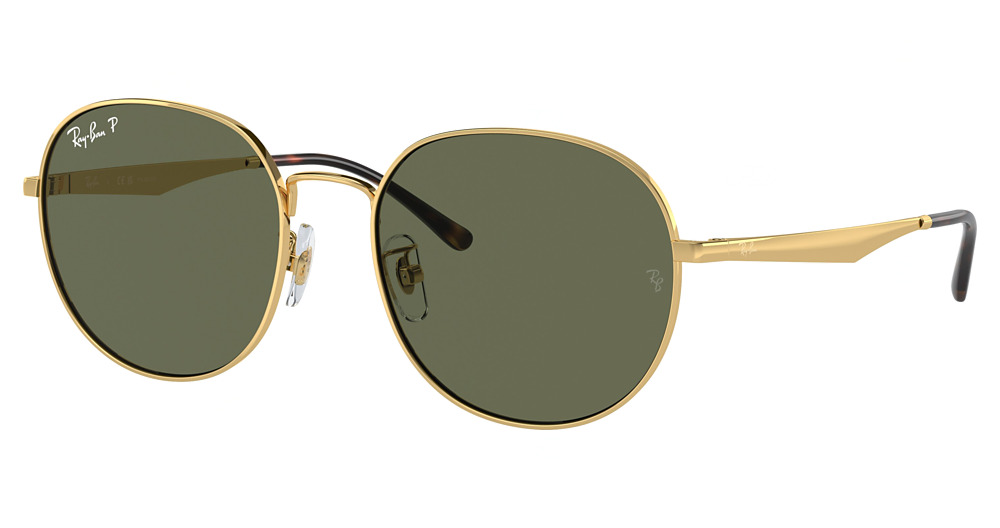 Ray-Ban RB3727D round sunglasses in Arista/Dark Green Polarized