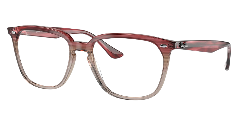 Ray-Ban RX4362VF round eyeglasses in Dark Violet Havana
