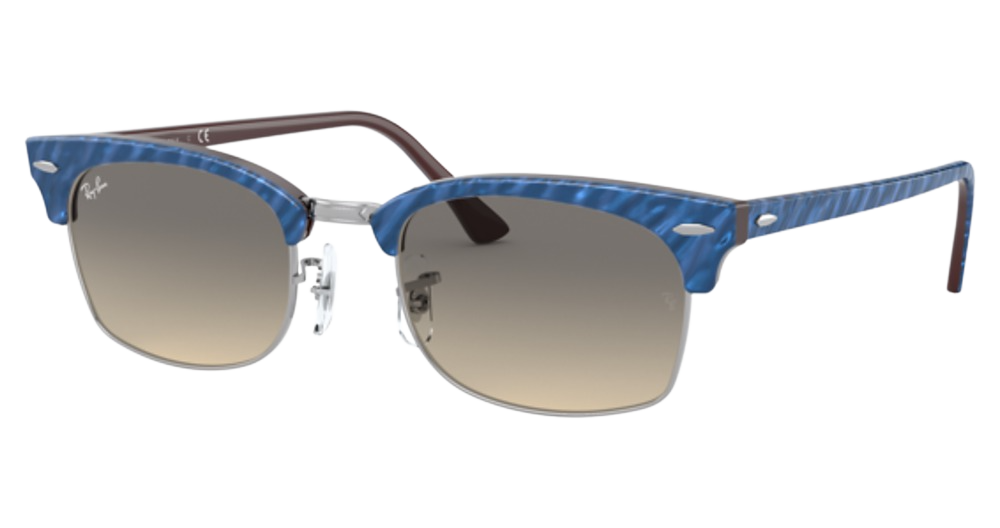WRINKLED BLUE ON BROWN / CLEAR GRADIENT GREY