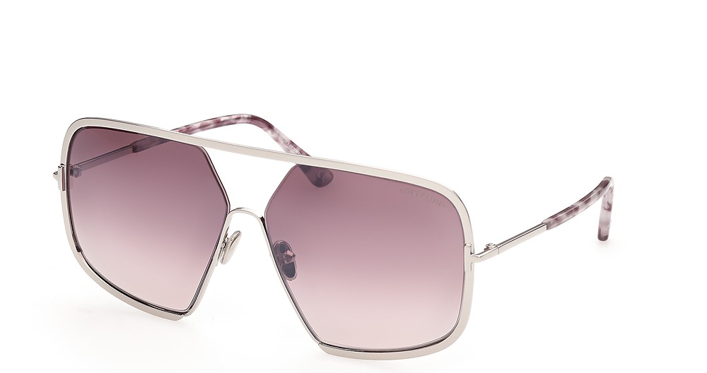 Tom Ford FT0867 square sunglasses in Shiny Palladium/Gradient