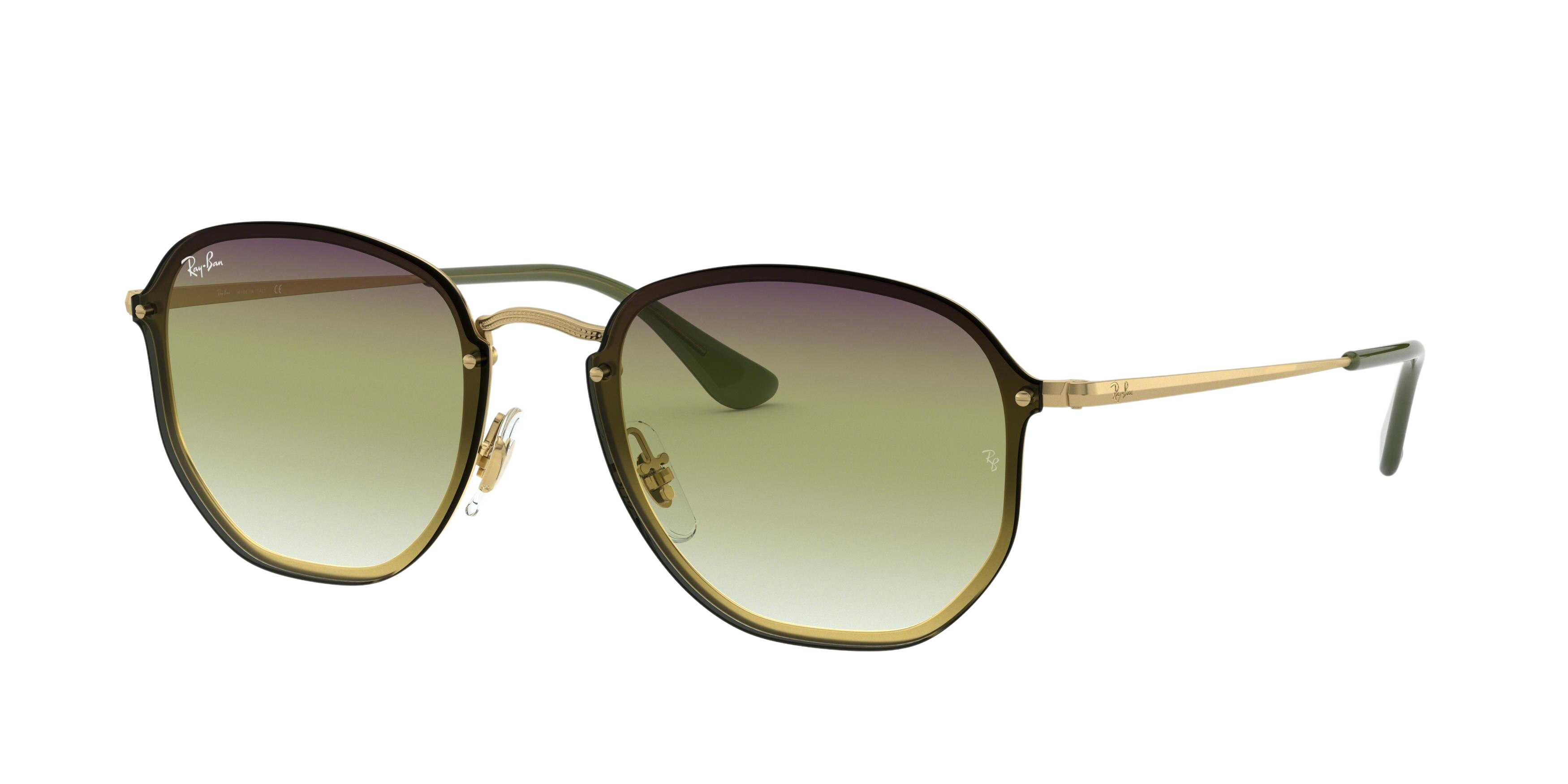 Ray-Ban RB3579N square sunglasses in Demi Gloss Gold