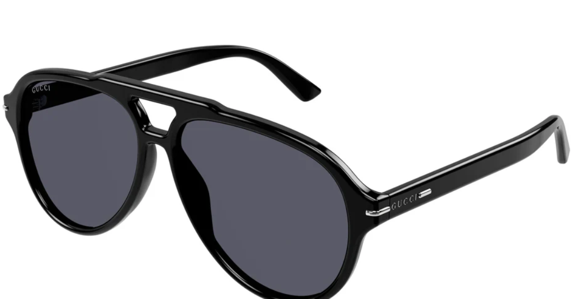 Gucci GG1443S aviator sunglasses in Black/Grey