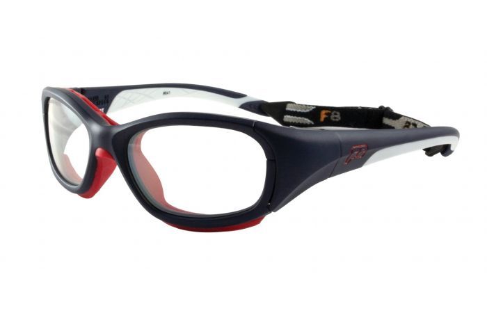 Matte Navy/White / Clear with Silver Flash