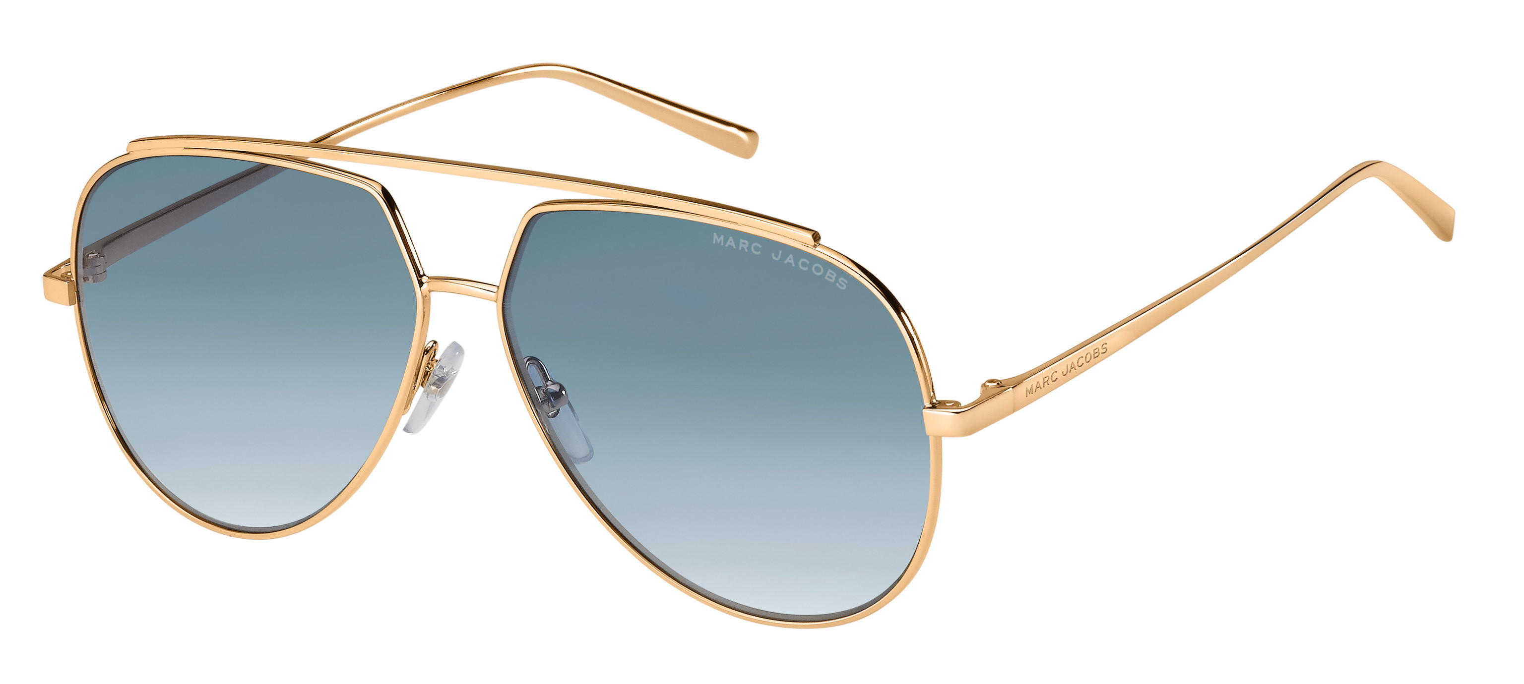 Marc Jacobs Marc 455/S round sunglasses in Gold Copper (08 Dark Blue Gradient)
