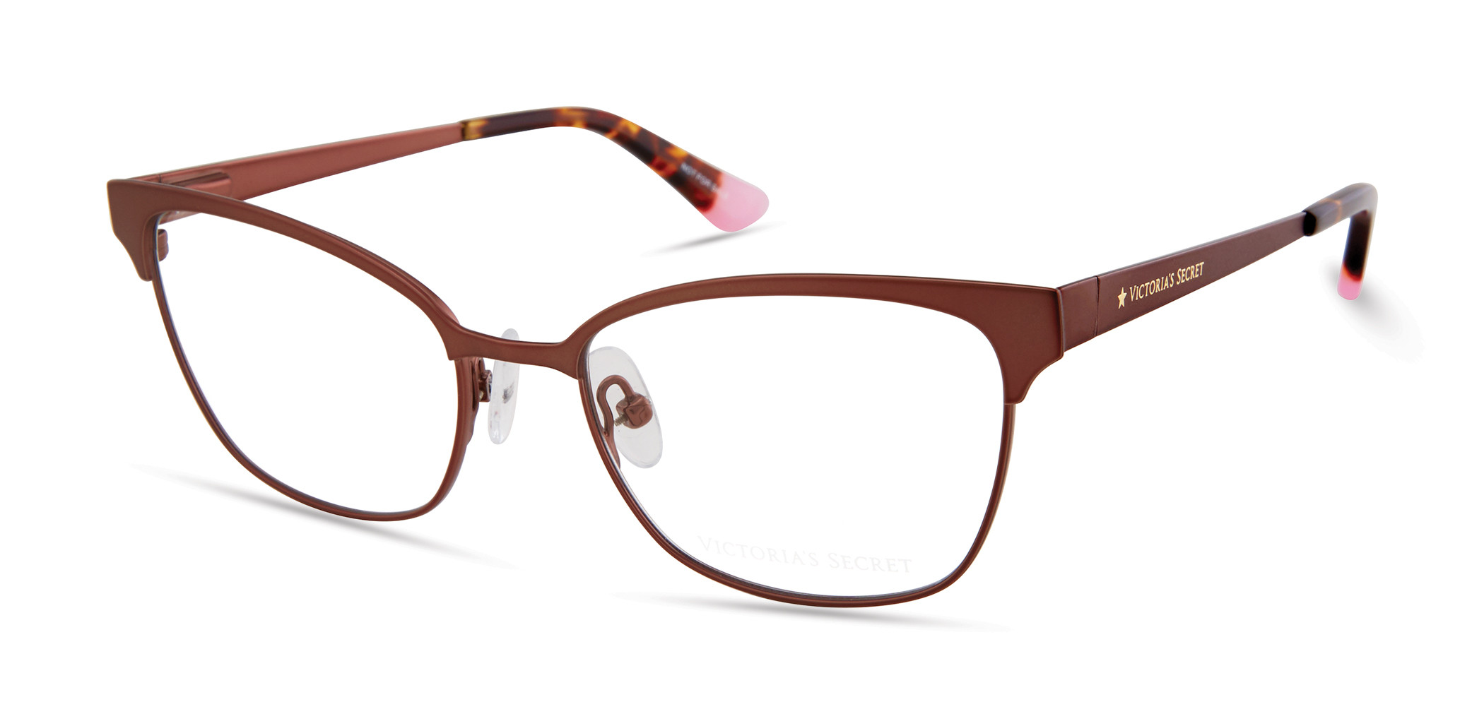 Semi Matt Brown W/brown Rim, Gold Star On Temple, Tortoise Tips