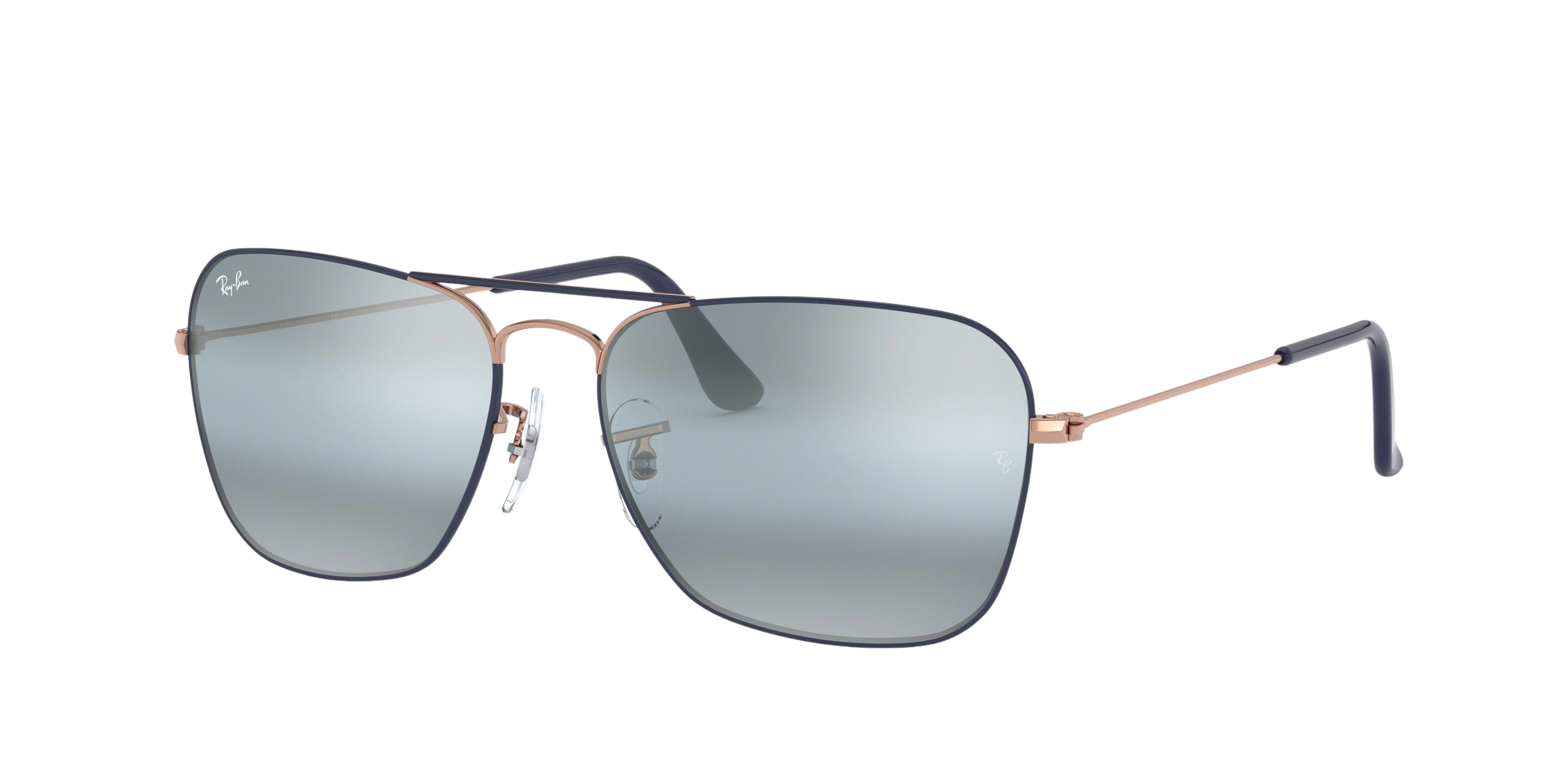 Ray-Ban RB3136 square sunglasses in Copper on Top Mt Dk Blue