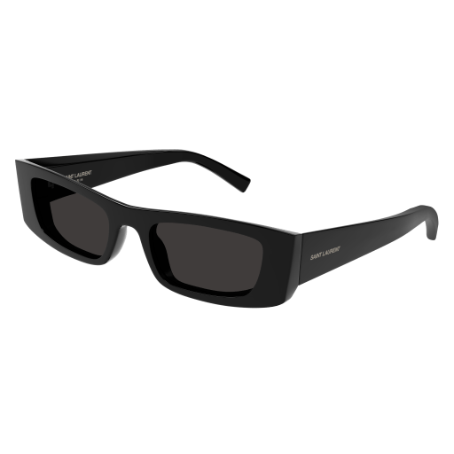 Saint Laurent SL 553 rectangle sunglasses in Black/Black
