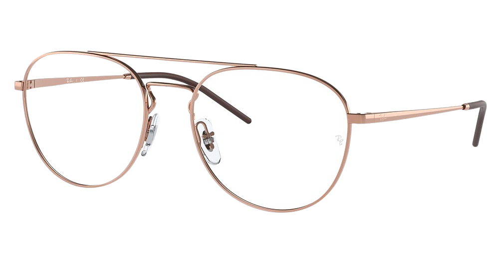 Ray-Ban RX6414 aviator eyeglasses in Rose Gold