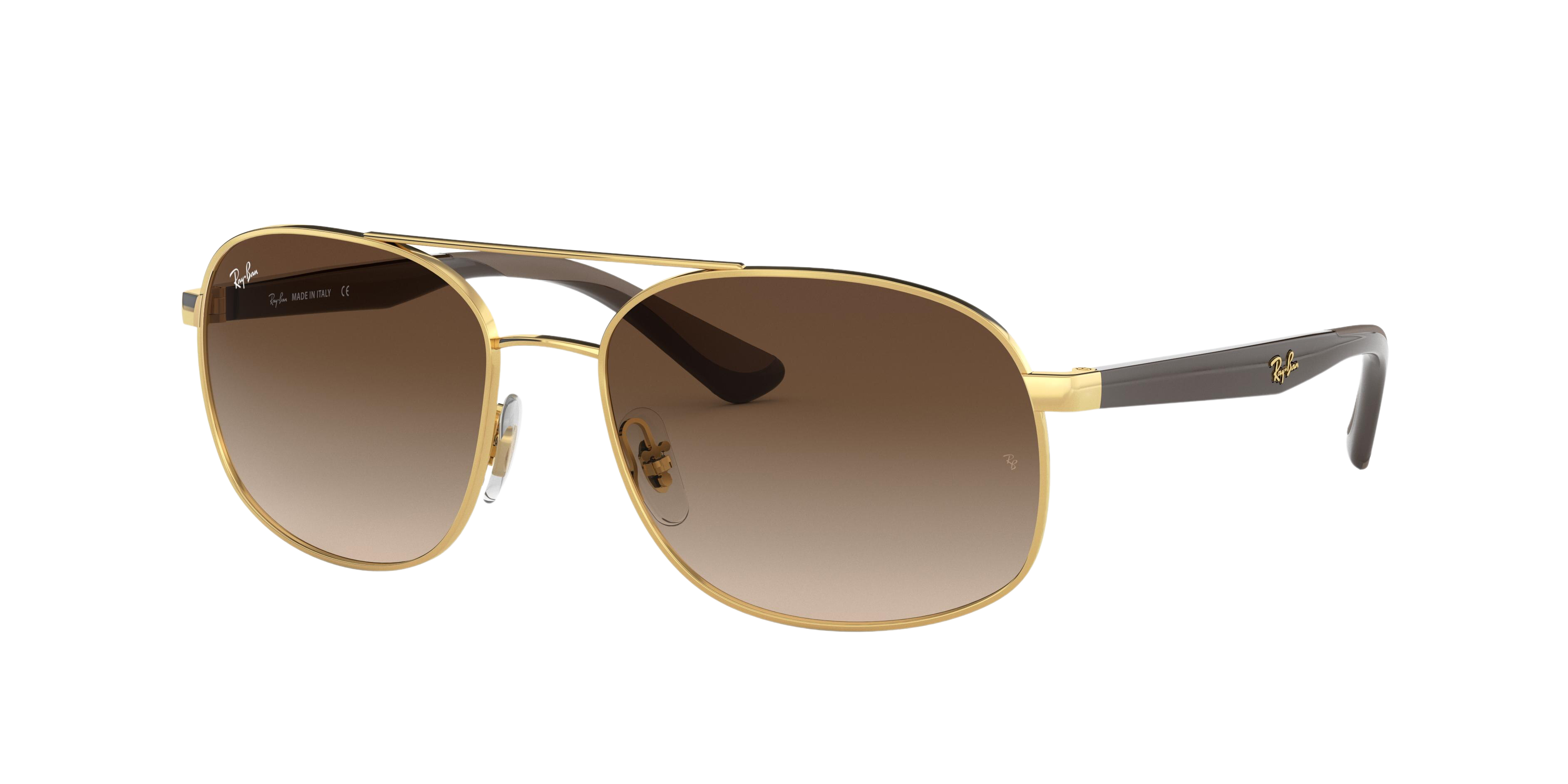 Ray-Ban RB3593 square sunglasses in Gold