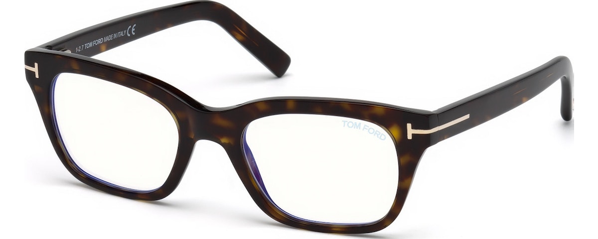 Shiny Dark Havana/ Blue Block Lenses