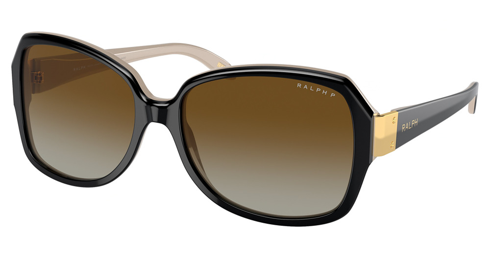 SHINY BLACK ON NUDE / POLAR GRADIENT BROWN