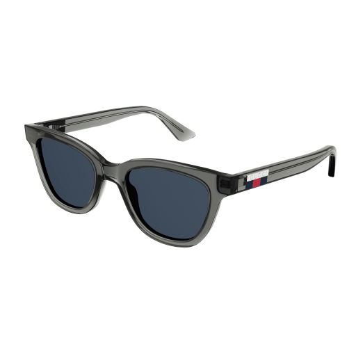 Gucci GG1116S rectangle sunglasses in Grey Grey Blue/Solid Blue