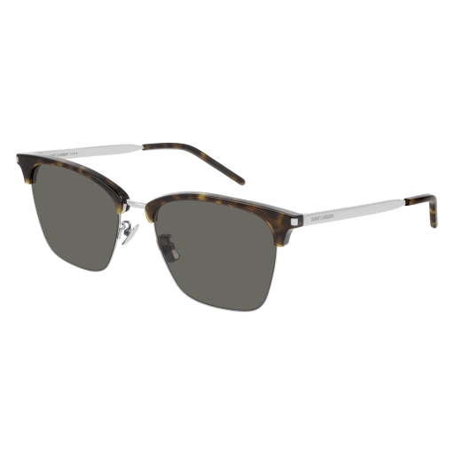 Saint Laurent SL 340 rectangle sunglasses in Havana Silver Grey/Nylon