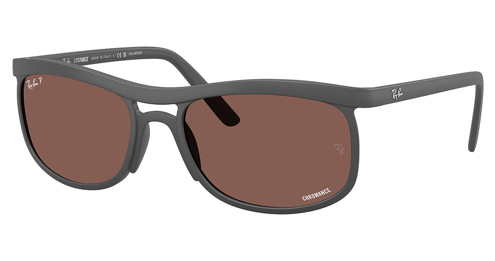 Ray-Ban RB4452CH sunglasses in Sand Grey/Purple Chromance