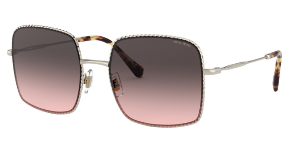 Miu Miu MU 61VS CORE COLLECTION square sunglasses in Pale Gold/Pink Gradient Grey