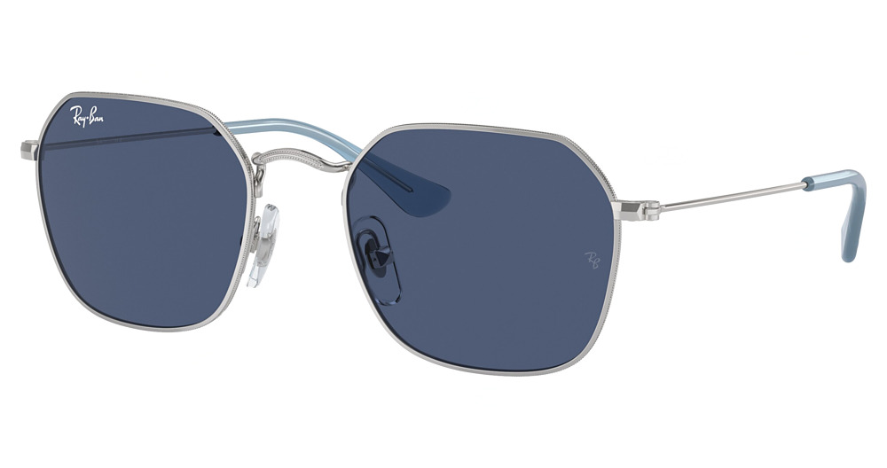 Ray-Ban RJ9594S irregular sunglasses in Silver/Dark Blue
