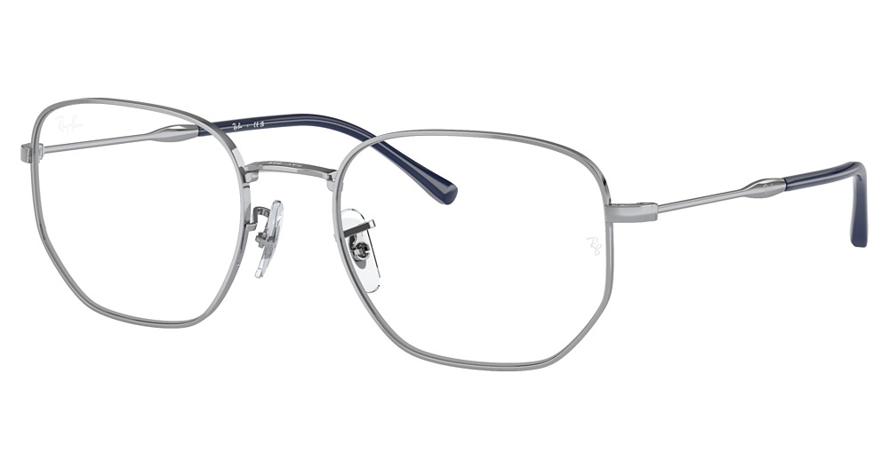 Ray-Ban RX6496 round eyeglasses in Silver