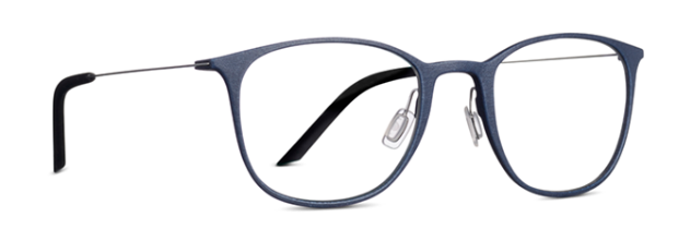Atlantic Blue - Silver Brushed Temple