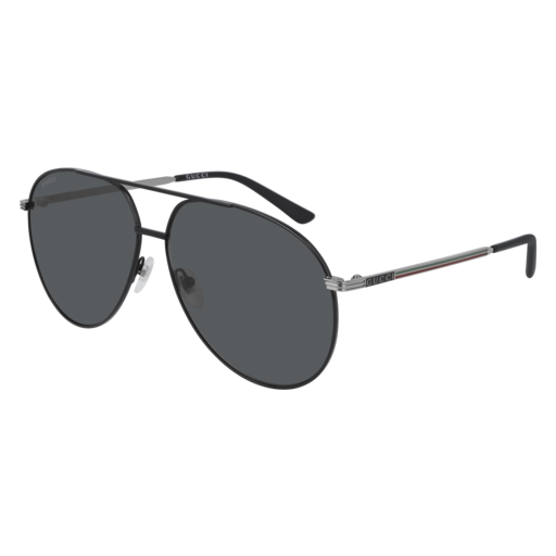 Gucci GG0832S aviator sunglasses in Black Ruthenium Grey/Grey