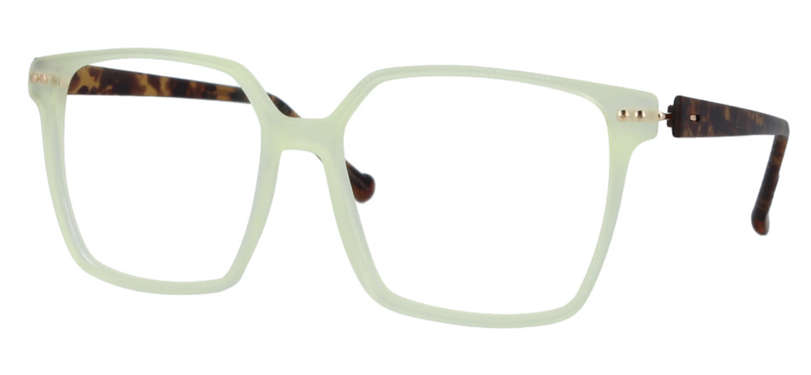 iGreen V-4.118 square eyeglasses in Light Yellow/Matt Tortoise