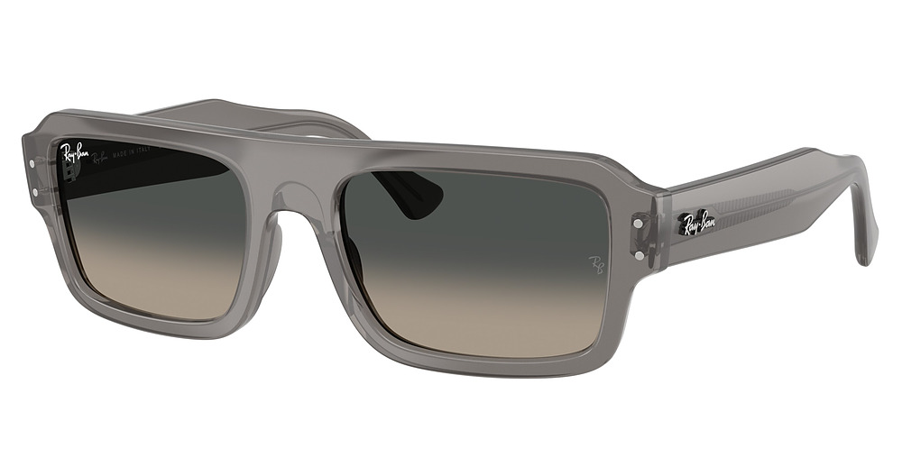 Ray-Ban RB4454 FLACKO rectangle sunglasses in Transparent Grey/Gradient Grey