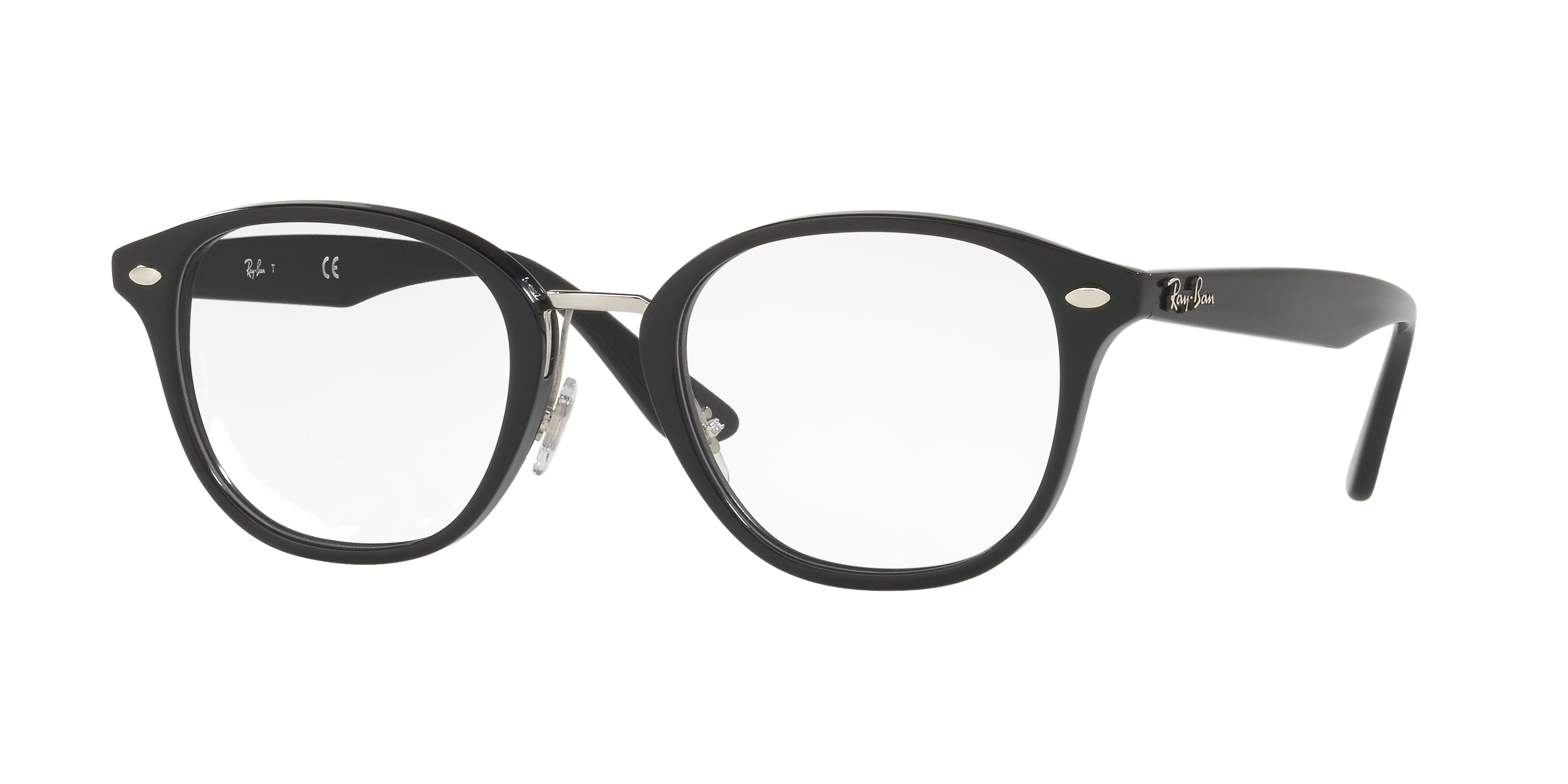 Ray-Ban RX5355 square eyeglasses in Shiny Black