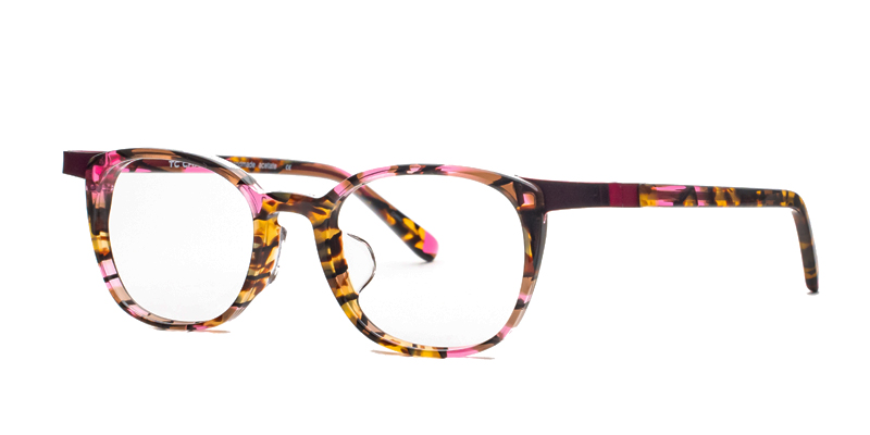Brown / Pink Tortoise w. Purple Trim