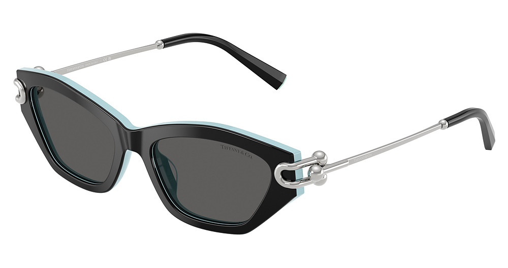 BLACK ON TIFFANY BLUE / DARK GREY