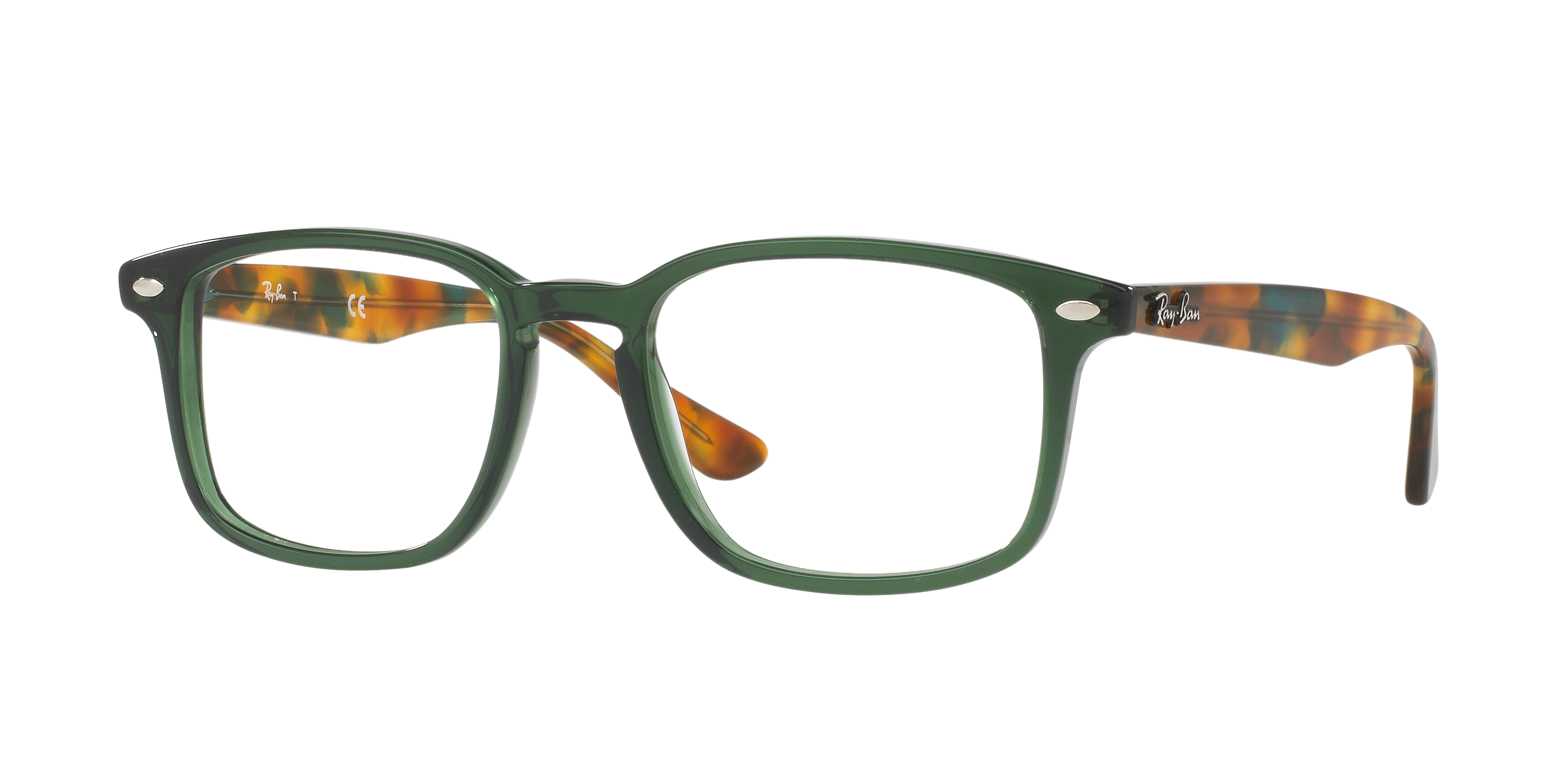Ray-Ban RX5353 square eyeglasses in Opal Green