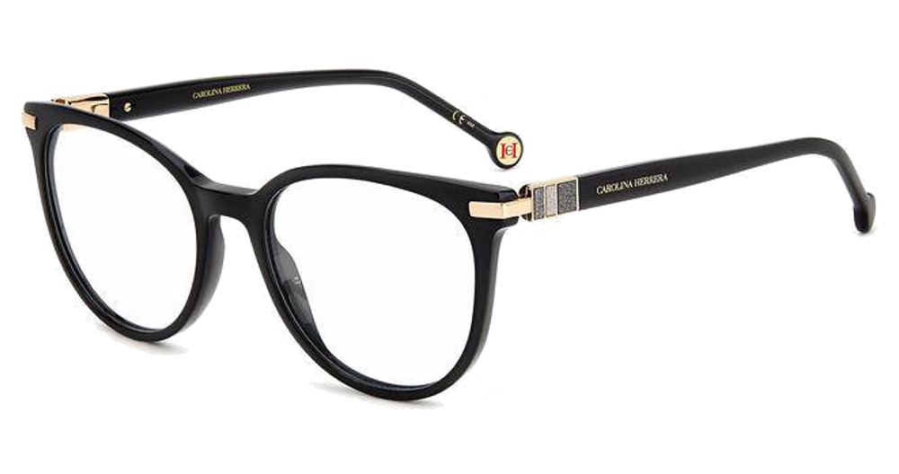 Carolina Herrera HER 0156 rectangle eyeglasses in Black