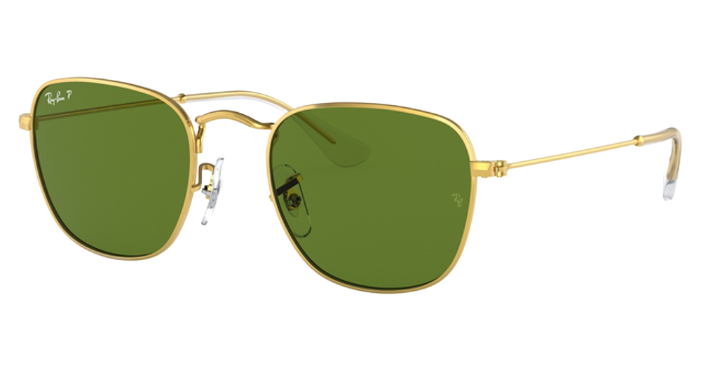 Ray-Ban RJ9557S JUNIOR FRANK round sunglasses in Legend Gold/Green Polarized