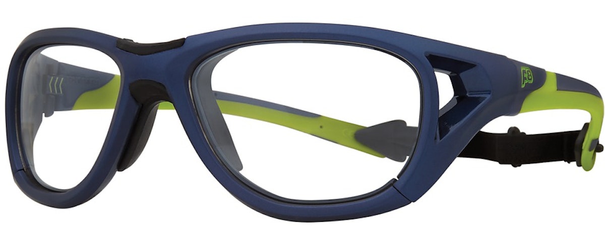 Matte Navy/Green / Clear With Silver Flash Mirror