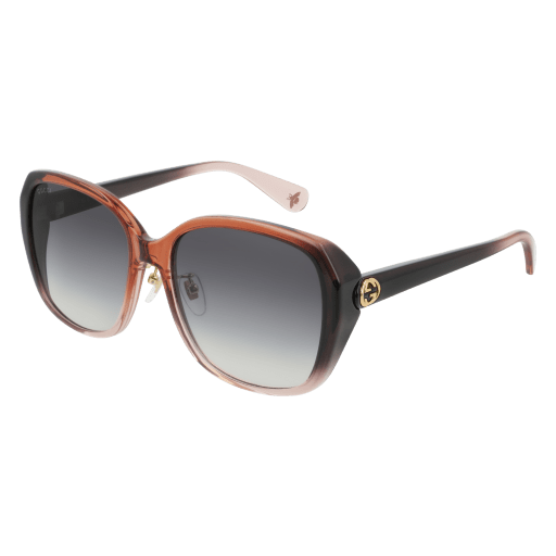 Gucci GG0371SK square sunglasses in Red Violet Grey/Nylon