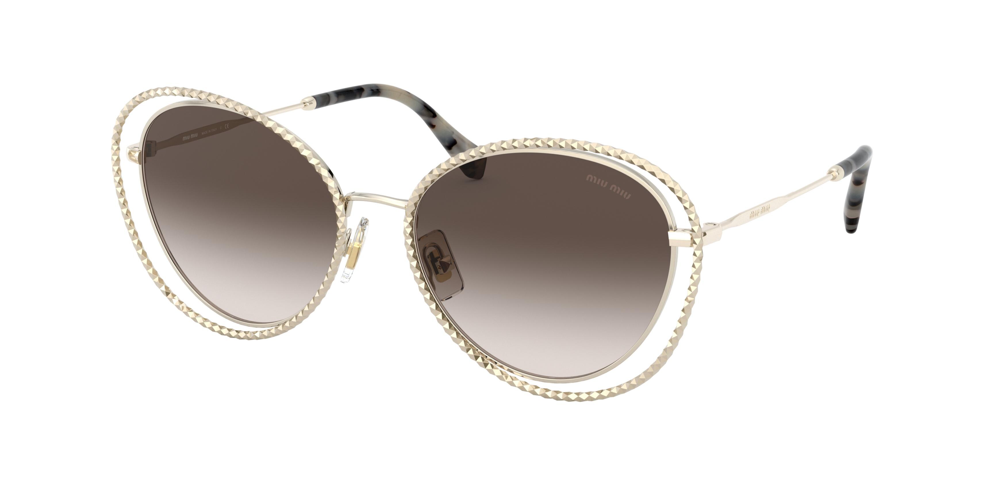 Miu Miu MU 59VS cateye sunglasses in Pale Gold