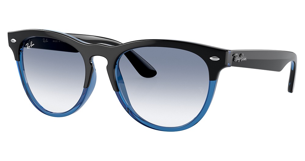 BLACK ON TRANSPARENT BLU / CLEAR GRADIENT LIGHT BLUE