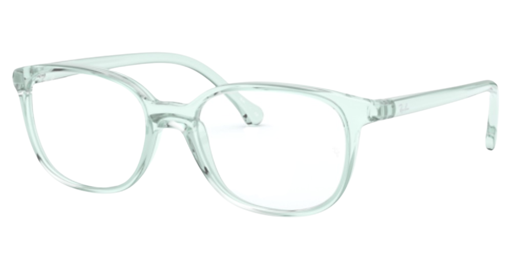 Ray-Ban RY1900 round eyeglasses in Transparent Green