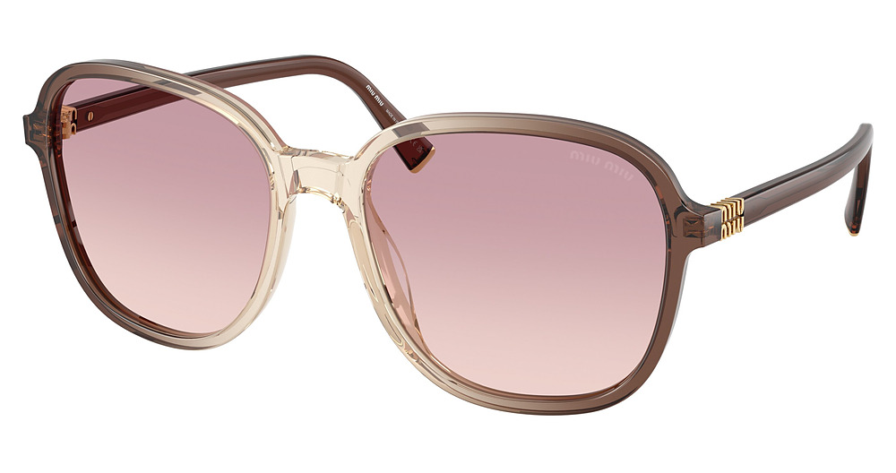 Miu Miu MU B01SF round sunglasses in Brown Gradient Light Bro