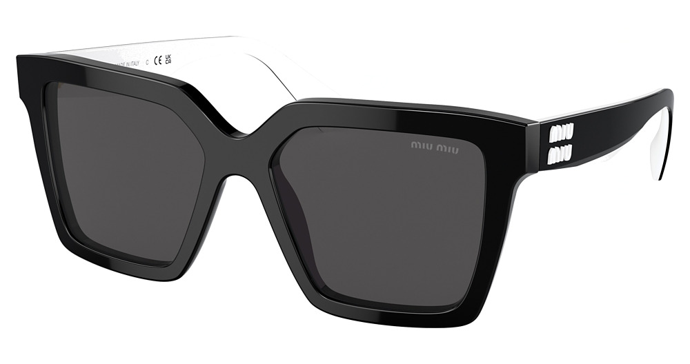 Miu Miu MU 03YSF cateye sunglasses in Black/Dark Grey
