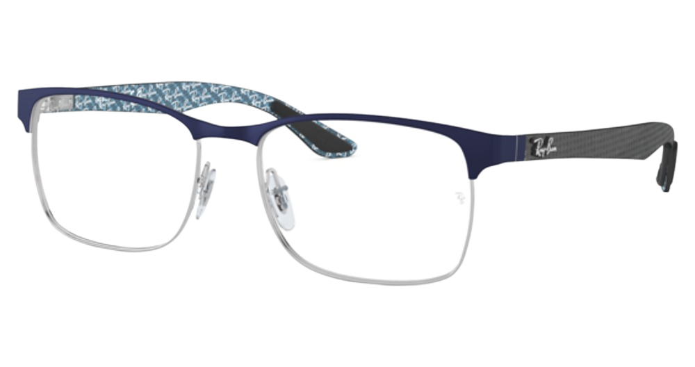 MATTE BLUE ON SILVER