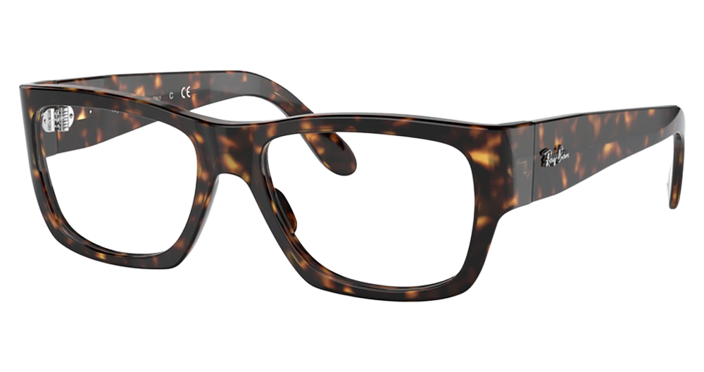 Ray-Ban RX5487 NOMAD WAYFARER rectangle eyeglasses in Havana