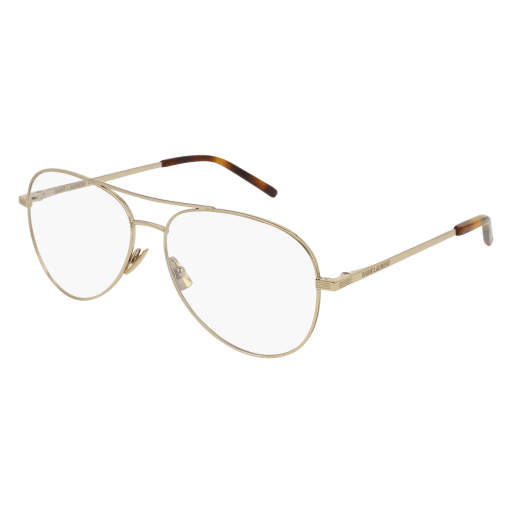 Saint Laurent SL 153 aviator sunglasses in Gold Gold Transparent